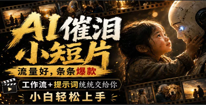 AI催泪小短片，流量好，条条爆款，工作流+提示词统统交给你，小白轻松上手星享资源网星享资源网
