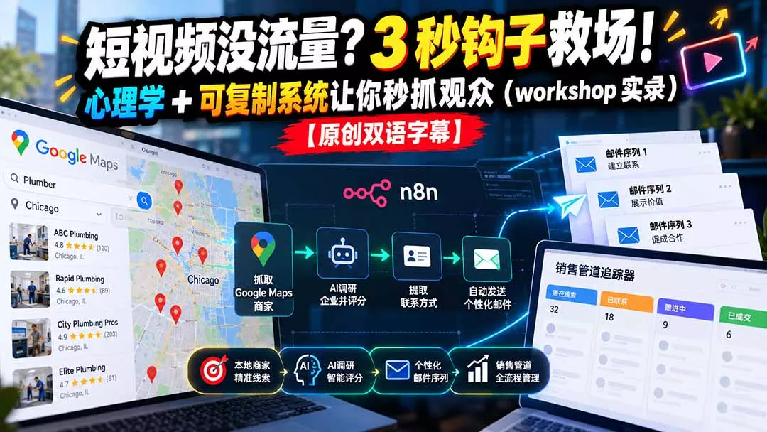 短视频没流量？3 秒钩子救场！心理学 + 可复制系统让你秒抓观众(workshop 实录客创社区-专注互联网轻资产资源整合与分享客创社区-专注互联网轻资产资源整合与分享