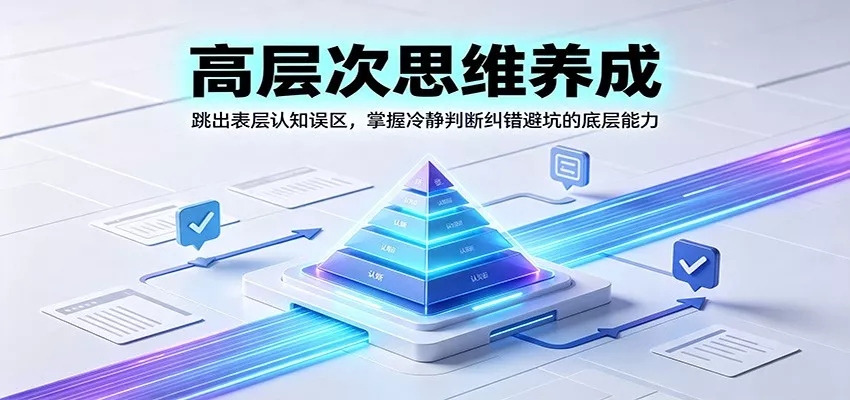 高层次思维养成：跳出表层认知误区，掌握冷静判断纠错避坑的底层能力客创社区-专注互联网轻资产资源整合与分享客创社区-专注互联网轻资产资源整合与分享
