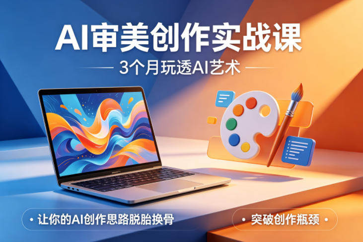 AI审美创作实战课，3个月玩透AI艺术，让你的AI创作思路脱胎换骨，突破创作瓶颈客创社区-专注互联网轻资产资源整合与分享客创社区-专注互联网轻资产资源整合与分享