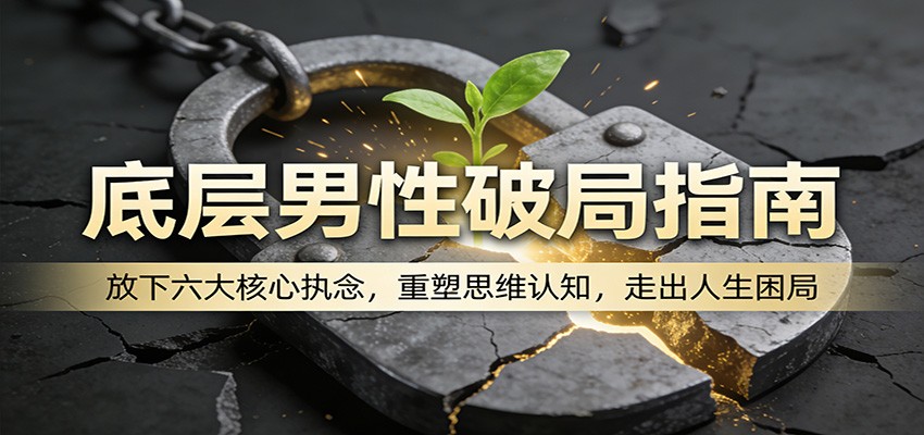 底层男性破局指南：放下六大核心执念，重塑思维认知，走出人生困局客创社区-专注互联网轻资产资源整合与分享客创社区-专注互联网轻资产资源整合与分享