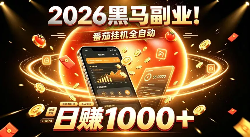 2026黑马副业！番茄挂G全自动日入1000+，操作最简单、门槛最低的线上轻资产项目【揭秘】-鱼见海资源网-免费PHP网站源码模板,插件软件网创AI智能体资源分享平台！