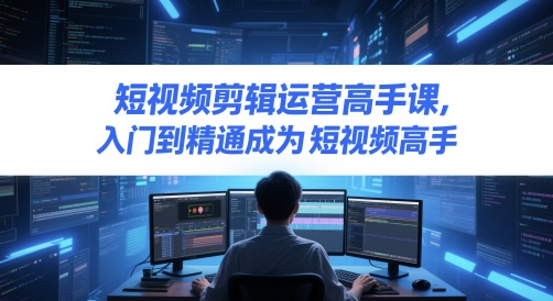 短视频剪辑运营高手课，入门到精通成为短视频高手-客创社 - 专注互联网轻资产创业及网络项目资源整合与分享客创社-免费且强大的项目分享网站！