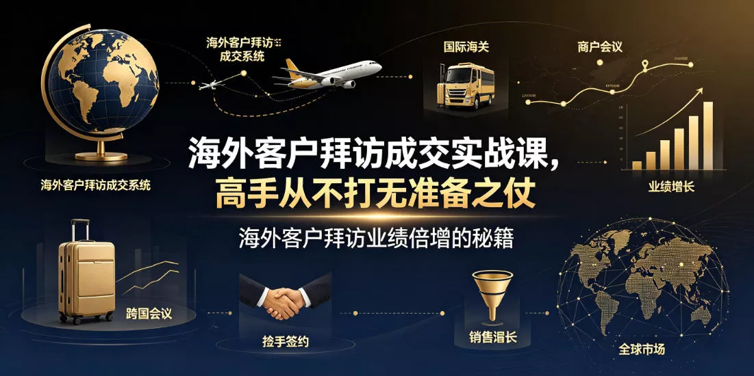 海外客户拜访成交实战课，高手从不打无准备之仗，海外客户拜访业绩倍增的秘籍客创社区-专注互联网轻资产资源整合与分享客创社区-专注互联网轻资产资源整合与分享
