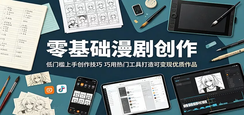 零基础漫剧创作：低门槛上手创作技巧，巧用热门工具打造可变现优质作品客创社区-专注互联网轻资产资源整合与分享客创社区-专注互联网轻资产资源整合与分享