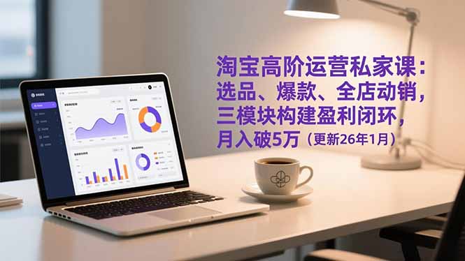 淘宝高阶运营私家课：选品、爆款、全店动销，三模块构建盈利闭环，月入破5万(更新26年1月客创社区-专注互联网轻资产资源整合与分享客创社区-专注互联网轻资产资源整合与分享